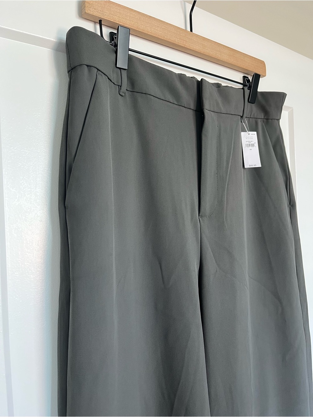 GAP Wide Leg Trouser Pants Grey Size 14 NWT High Rise - Picture 2 of 10